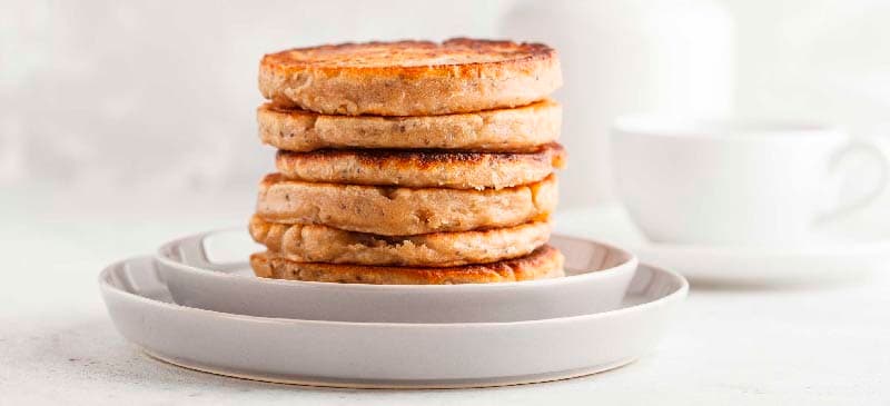 Coconut chia protein pancakes