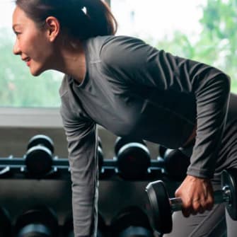 Woman lifting weights